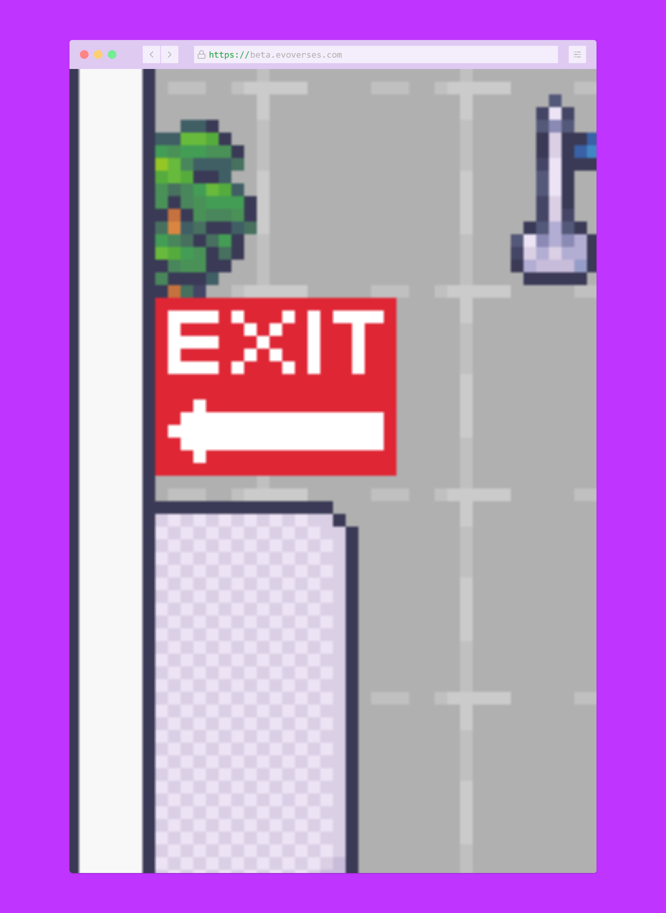 The exit sign you have to click on